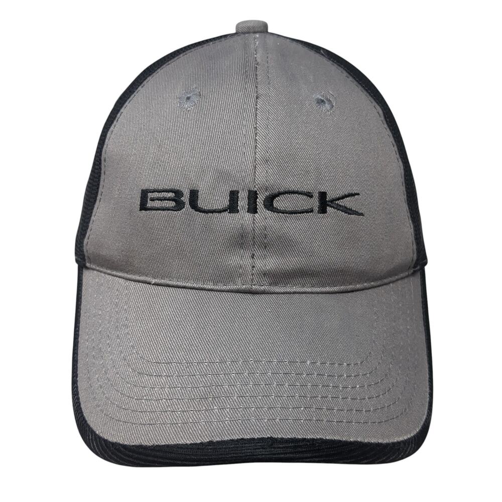 Buick Strapback Baseball Cap Gray One Size Adjustable Embroidered Vented Holes